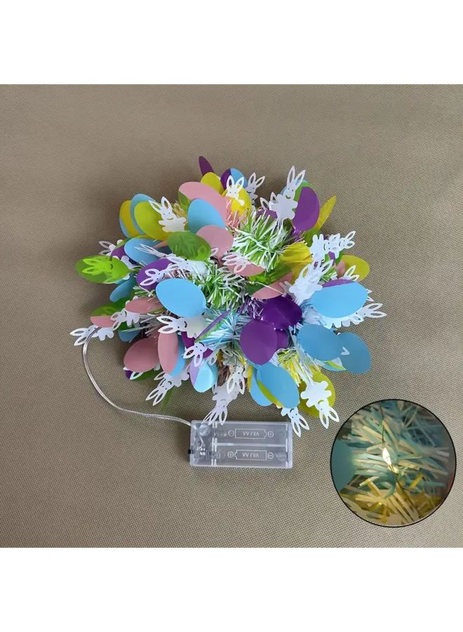Easter Ribbon Lights 200cm 20 Lights With Rabbits And Eggs Battery Powered - Image 1