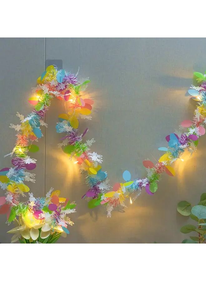 Easter Ribbon Lights 200cm 20 Lights With Rabbits And Eggs Battery Powered - Image 2