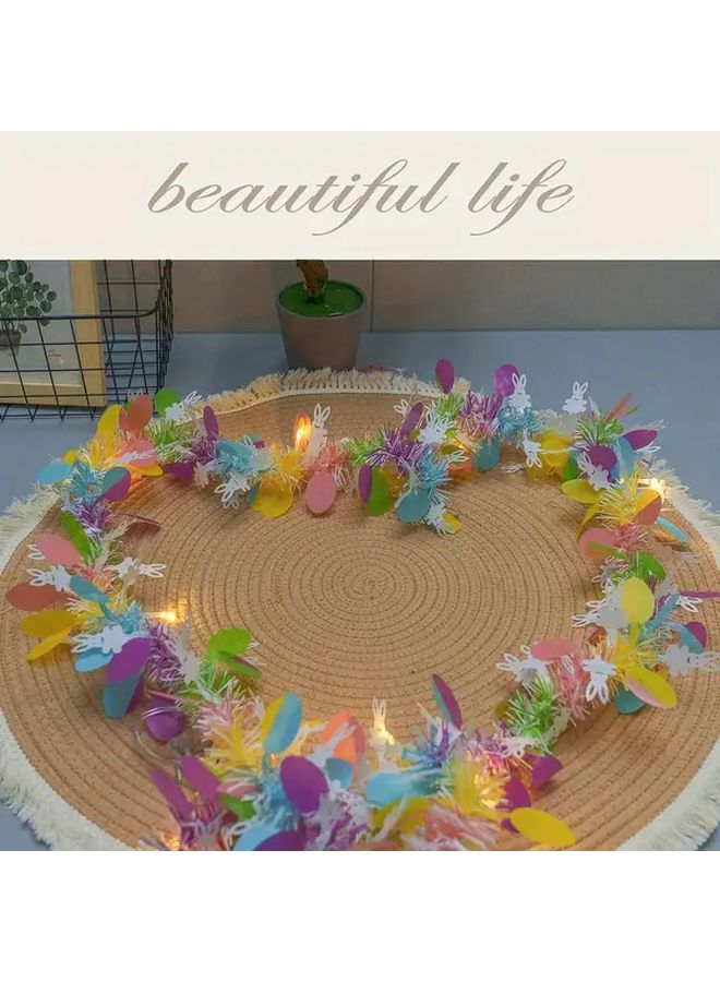 Easter Ribbon Lights 200cm 20 Lights With Rabbits And Eggs Battery Powered - Image 3