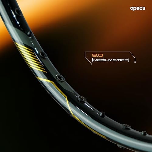 APACS Cross Court Pro (4U)| 50T Carbon Fibre | T-Throat | Copper Fuse Tech for Reduces Vibration | (38LBS) Made in Vietnam Badminton Racket with Cover (for Pros) - Image 4