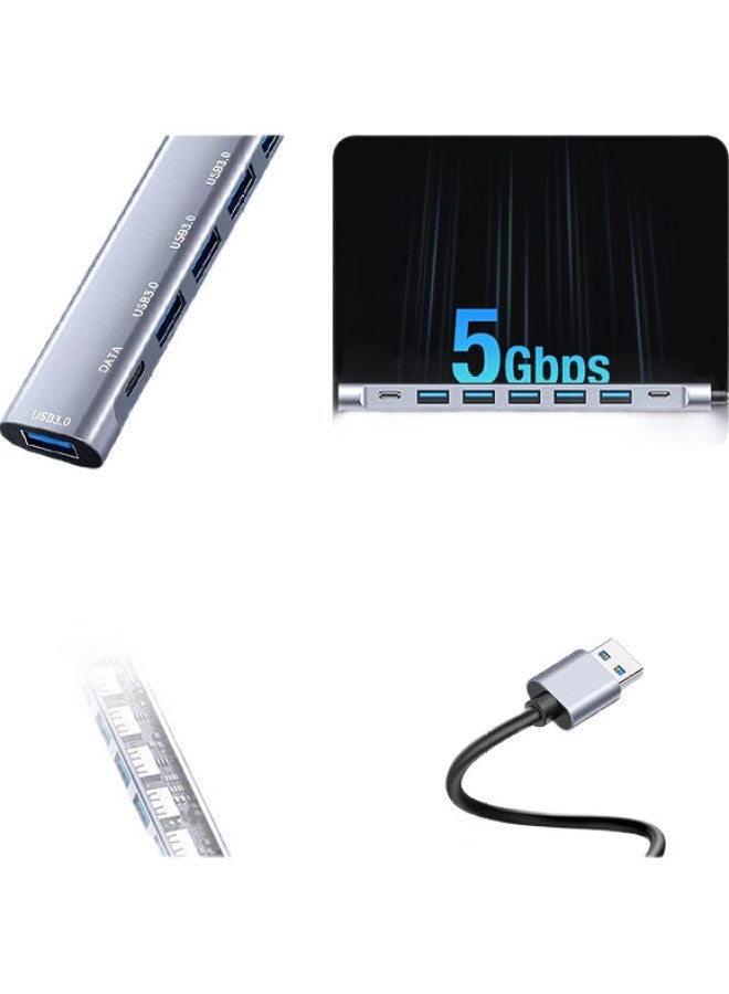 isky Usb Splitter Expansion Dock 8 Ports 1.2M Usb 3.0 Extension Dock Hub Hub One Drag Eight Suitable For Apple Huawei Notebook Computer Host U Disk - Image 3