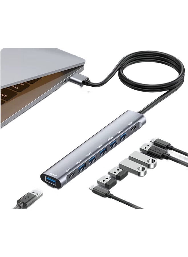 isky Usb Splitter Expansion Dock 8 Ports 1.2M Usb 3.0 Extension Dock Hub Hub One Drag Eight Suitable For Apple Huawei Notebook Computer Host U Disk - Image 1