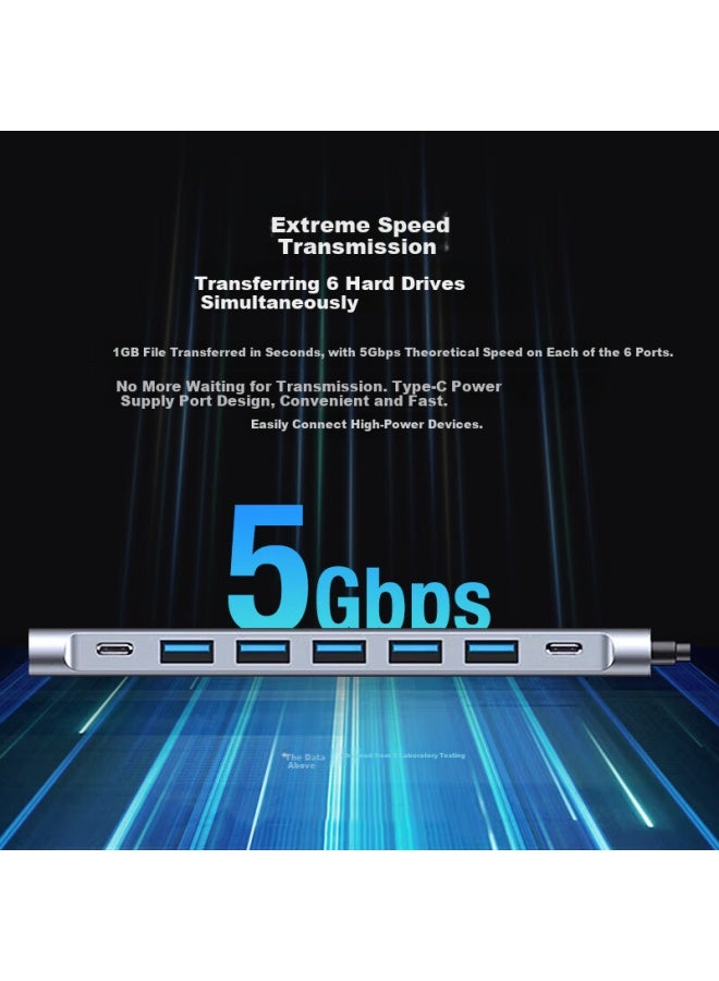Isky Usb Splitter Expansion Dock 8 Ports 1.2m Usb 3.0 Extension Dock Hub Hub One Drag Eight Suitable For Apple Huawei Notebook Computer Host U Disk - Image 3
