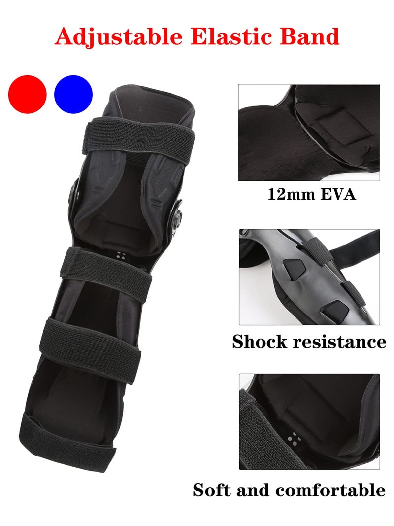 RIDBIKER Kids Dirt Bike Gear Knee Shin Guard Pads, Anti-Slip Adjustable Motorcycle Knee Pads Long Leg Gear Protective for Motocross Mountain Racing-Two Sections Pre-Curved Design (Black) - Image 5