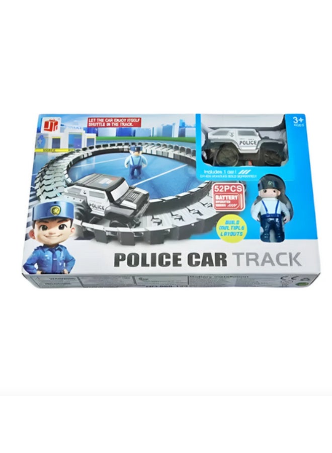 مجموعة مسار سيارة الشرطة – Police Car Track  لعبة مثيرة للأطفال تجمع بين المرح والتشويق!- مناسبة للأطفال من عمر 3 سنوات فأعلى  - السيارة تتحرك تلقائيًا داخل المسار   -سهلة التركيب والفك  -تنمّي التنسيق بين اليد والعين والخيال الإبداعي-مثالية كهدية للأطفال محبي السيارات والشرطة!