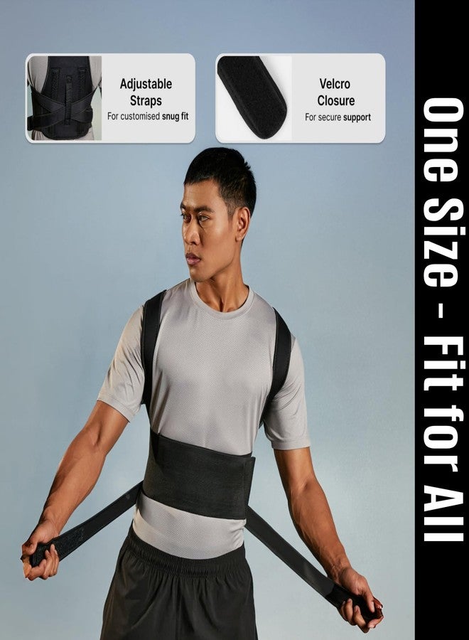 BESAFE Forever Posture Belt for Men and Women | Posture Correction | Back Support Belt | Back Pain Relief | Back Straight & Shoulder, Universal Free Size, Soft, Black - Image 5