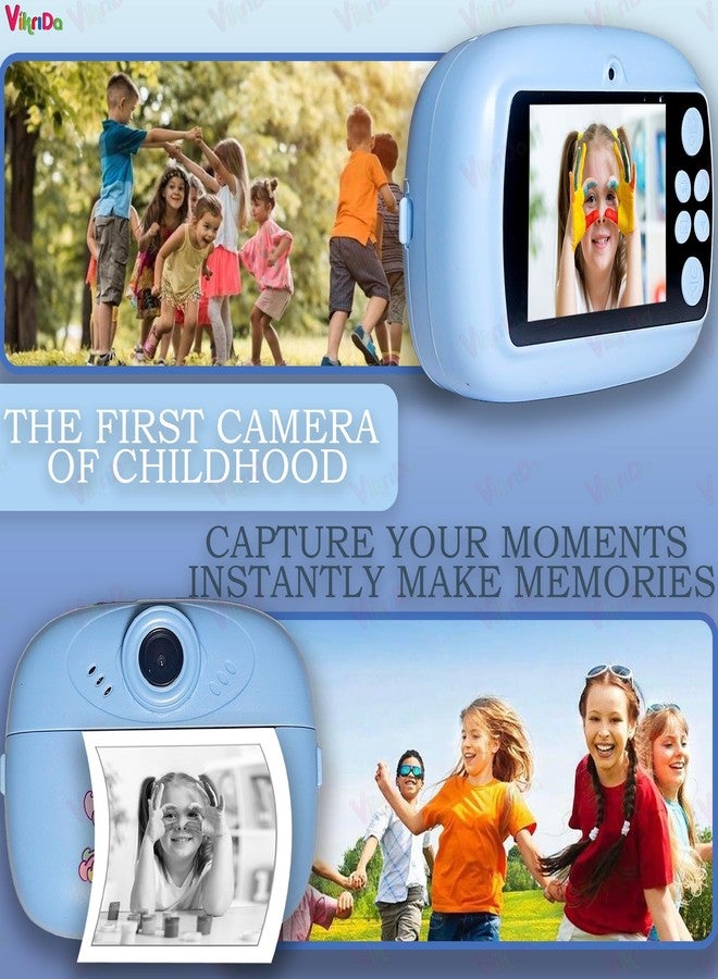 VikriDA Instant Print Camera for Kids | 1080P HD Digital Video Camera with Built-in Printer | Instant Photo - Multicolor - Image 5