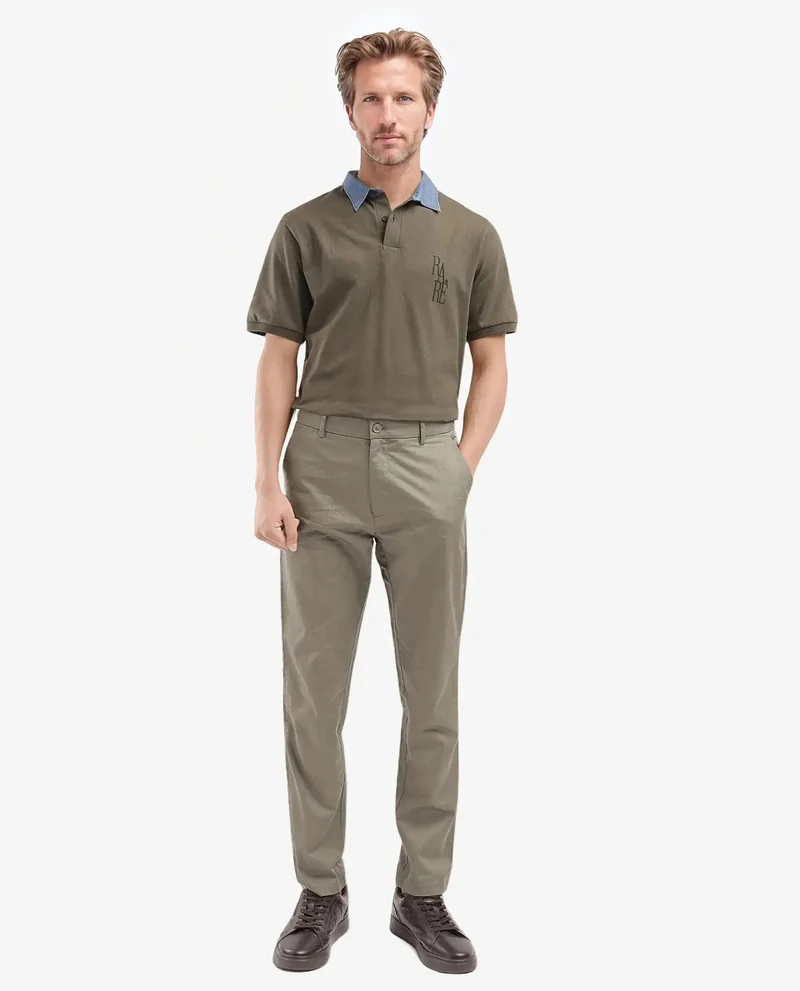 Rare Rabbit Men's Regular Fit Solid Trouser