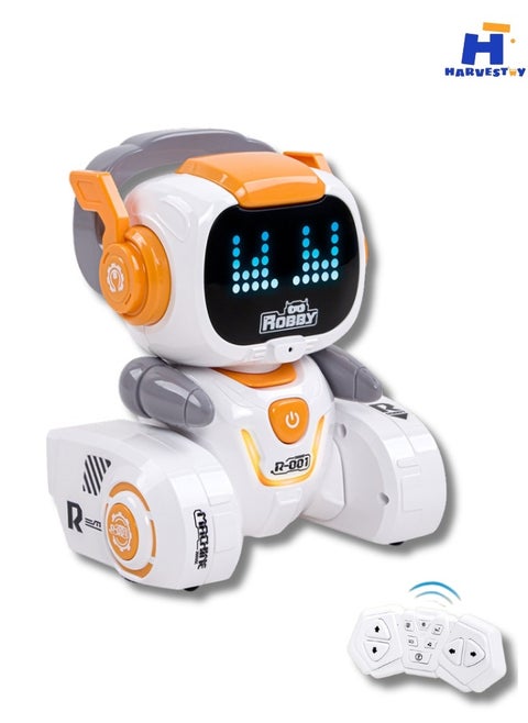 LED Robot Eyes Toys Adventure Toys Dancing Robot Toys 2.4G Interactive Remote Control Robot with Led Eyes for Kids Singing Robot for Toddler Walking Educational Programming Rc Robot Touch Toys for Children