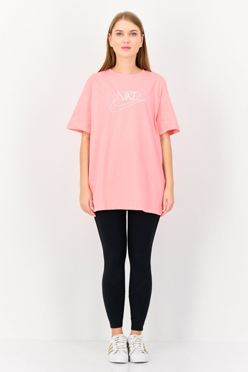 Nike Women Loose Fit Short Sleeve Outdoor T-Shirt, Pink - Image 4