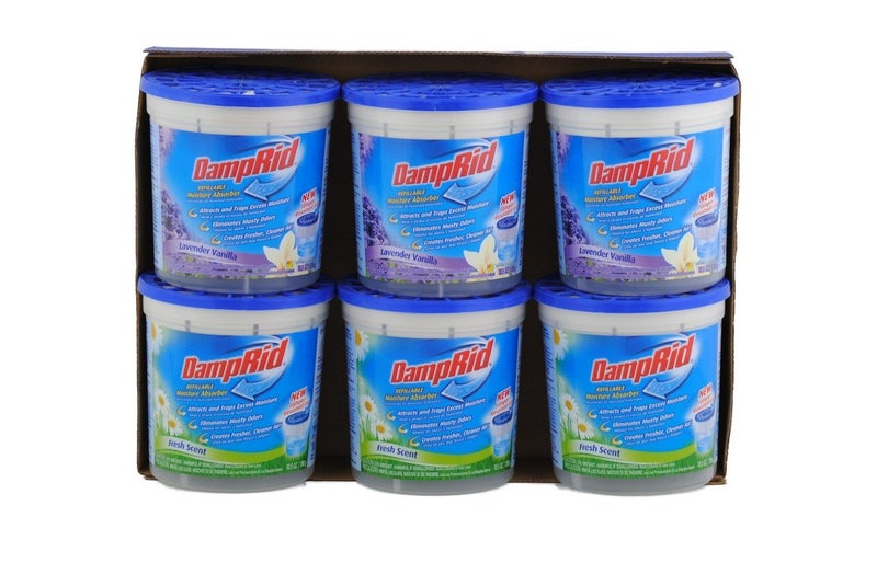 DampRid DampRid FG01FSLV33C Moisture Absorber Odor EliminatorLavender and Vanilla 6 pack 
