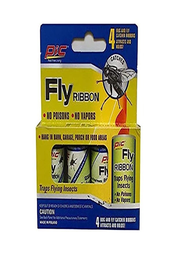 PIC Imported adhesive strips for flies and flying insects - 4 strips  - Image 1