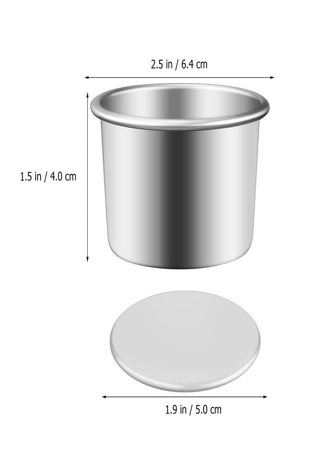 DEARMAMY 2Inch Cake Pan Set of 4, Nonstick Stainless Steel Smash Cake Pans, Round Mini Cake Pans Tin Small Size for Baking Muffin Fondant Cheesecake Mold Healthy Dishwasher Safe - Image 4