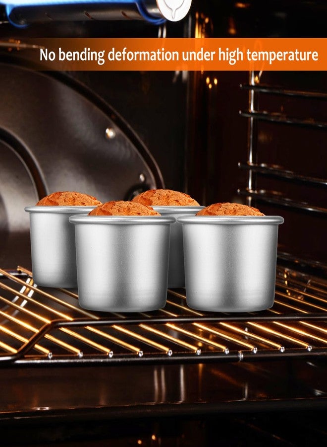 DEARMAMY 2Inch Cake Pan Set of 4, Nonstick Stainless Steel Smash Cake Pans, Round Mini Cake Pans Tin Small Size for Baking Muffin Fondant Cheesecake Mold Healthy Dishwasher Safe - Image 5