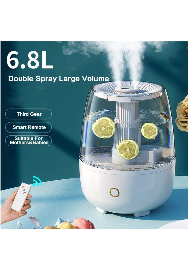 Generic - Humidifiers for Bedroom Large Room Home, 6.8L Cool Mist Humidifiers and Oil Diffuser, 360° Nozzle, Intelligent Remote Control, Quiet, Perfect for Home and Office Use - Image 1