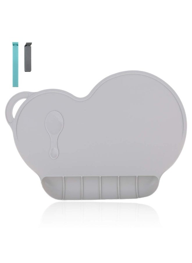 Andyken Silicone Baby Placemat - Food Grade Silicone Reusable Travel Placemat for Kids Tiny Diner Portable Roll Up Non Slip Washable Restaurant Food Mat for Child Toddler Infant - Image 1