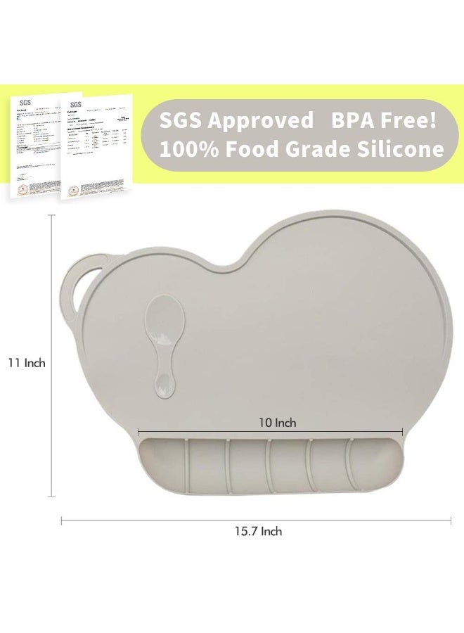 Andyken Silicone Baby Placemat - Food Grade Silicone Reusable Travel Placemat for Kids Tiny Diner Portable Roll Up Non Slip Washable Restaurant Food Mat for Child Toddler Infant - Image 5