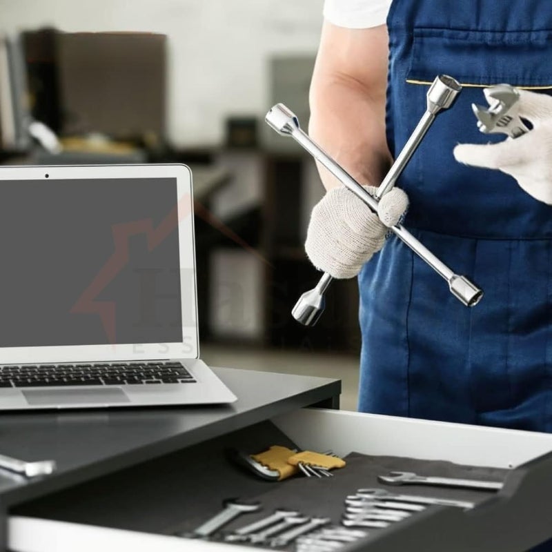 HASANAT ESSENTIALS مفتاح العجلات المتقاطع 4 طرق من حسنات Essentials - Image 4