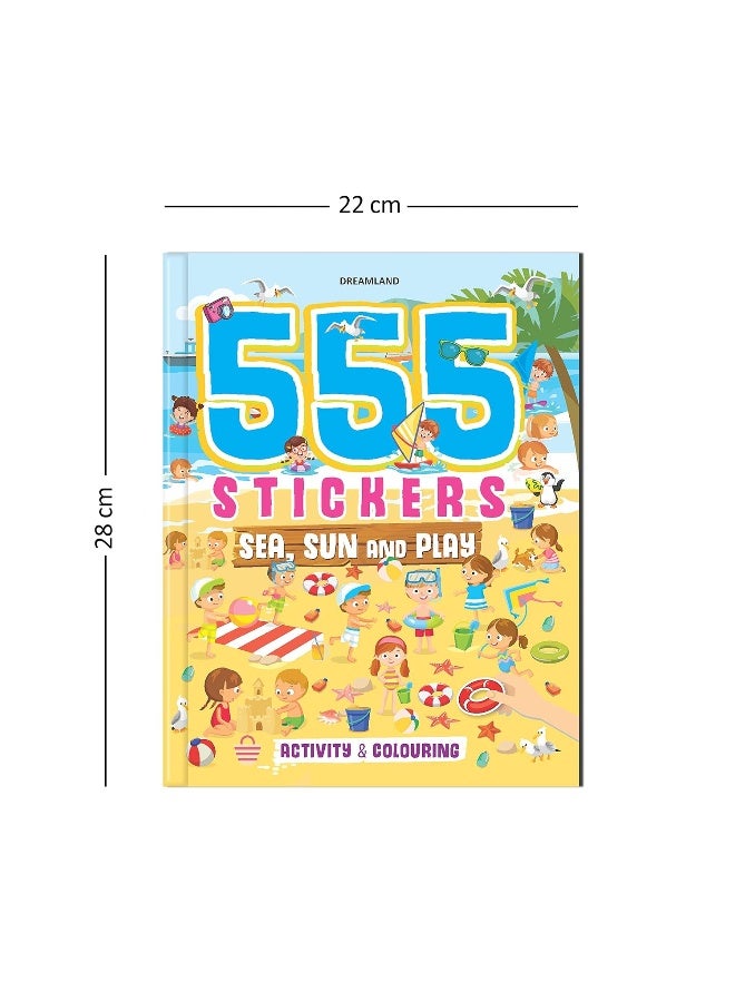 555 Stickers, Sea, Sun and Play Activity & Colouring Book - Image 3