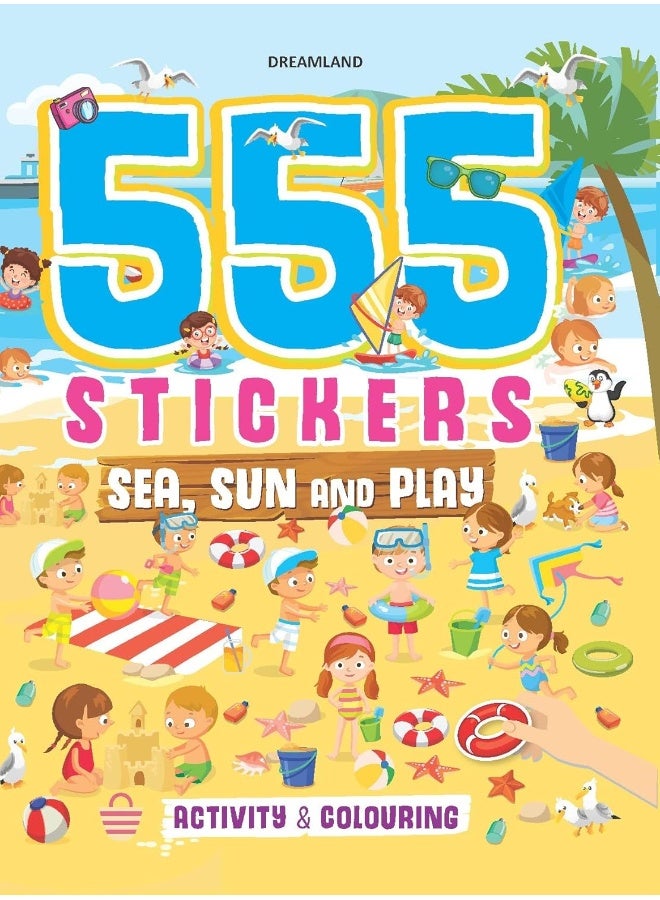 555 Stickers, Sea, Sun and Play Activity & Colouring Book - Image 1
