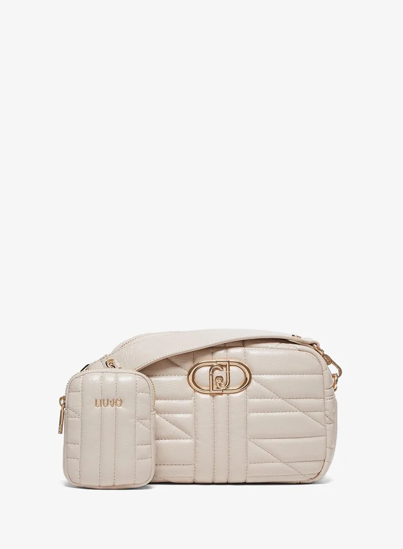Liu Jo Cream quilted crossbody bag