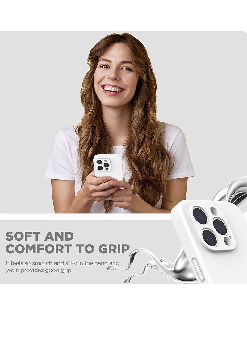 Raxoom Case Compatible with iPhone 14 Pro MAX with Screen Protector, Silicone Case with Camera Protection, Case Compatible with iPhone 14 Pro MAX 6.7" (White) - Image 5