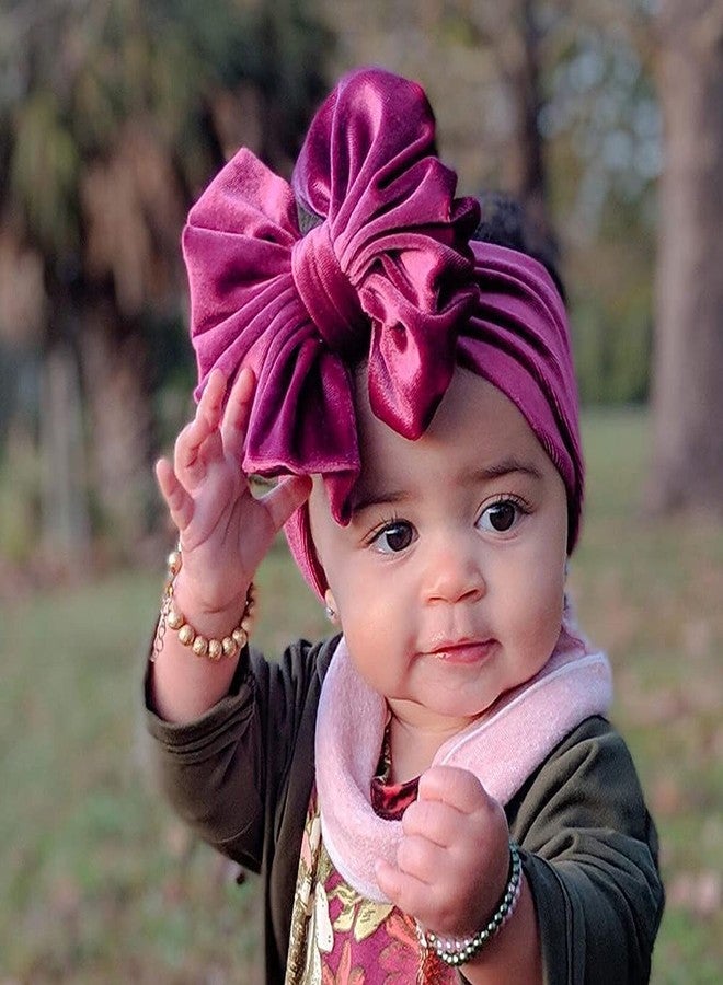 WHISKET Velvet Bow Headbands, Super Soft and Elastic HeadWrap for Toddler Baby Girl (2) - Image 5