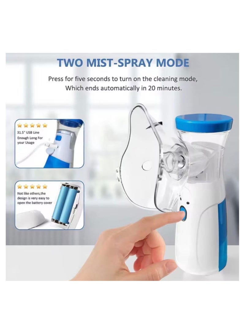 Inhalation vapor mobile mobile sprays for adults and children children, a mint, spray, surfing, ultrasound, ultrasound, moisturizing, asthma breathing problems with oral masks - Image 3