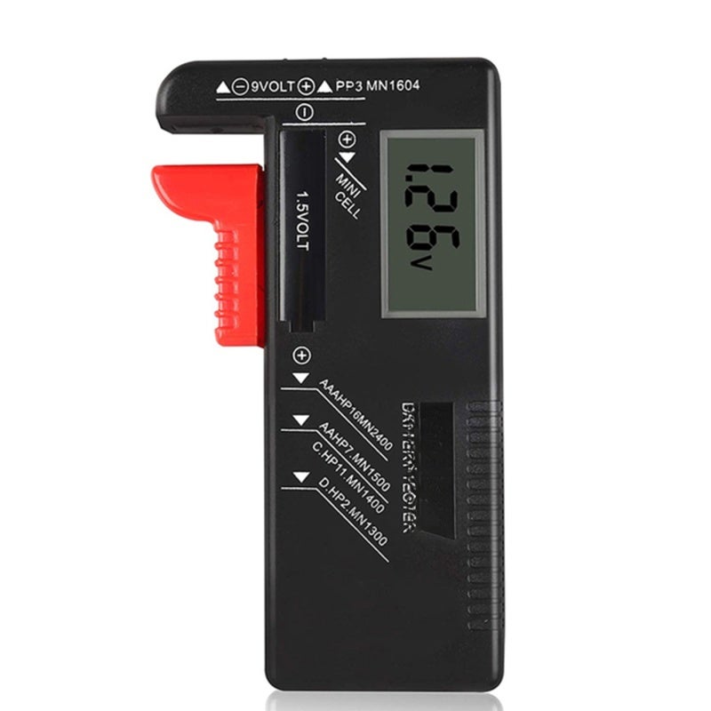 Battery Tester Compact Size Easy Operation - Dual Type Option Battery Detector for Household Battery Testing - Image 1