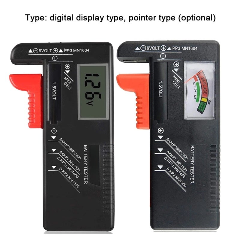 Battery Tester Compact Size Easy Operation - Dual Type Option Battery Detector for Household Battery Testing - Image 5