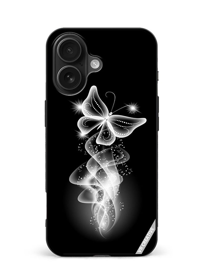 Protective Case Cover For Apple iPhone 16 Plus Butterfly Lighting Design Multicolour