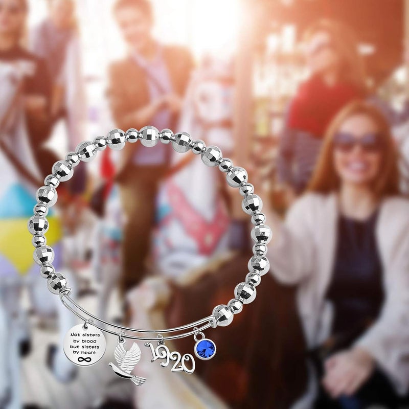 HOLLP Sorority Jewelry Not Sisters by Blood But Sisters by Heart Pigeon Bracelet Greek Sorority Inspired Gift for Finer Women - Image 5