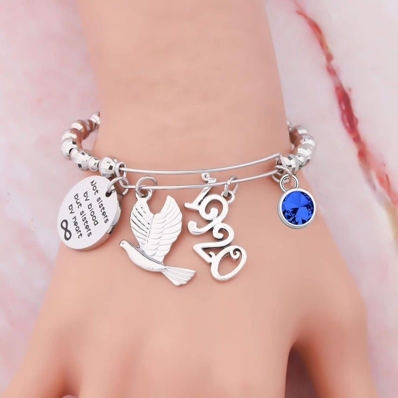 HOLLP Sorority Jewelry Not Sisters by Blood But Sisters by Heart Pigeon Bracelet Greek Sorority Inspired Gift for Finer Women - Image 4