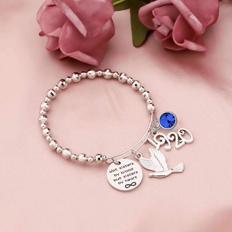 HOLLP Sorority Jewelry Not Sisters by Blood But Sisters by Heart Pigeon Bracelet Greek Sorority Inspired Gift for Finer Women - Image 3