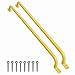 Purife 37 Long Yellow Playground Equipment Ladder Handle 1 Pair Metal Long Grab Handle Swing Set Grab Bars Playset Kids Hand Grips Hand Rail for Treehouse Jungle Gym Rock Climbing Wall - Image 2