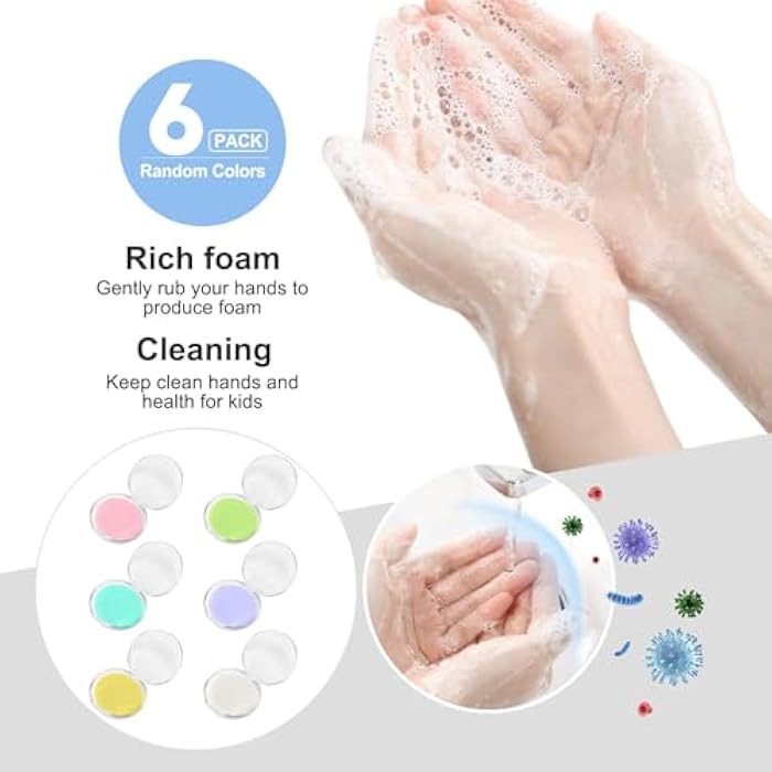 Aowin 300 Pcs Soap Paper Sheets Disposable Soap Scented Bath Sheet Foam Paper Soap,Mini Dissolvable Soap Paper for Traveling Outdoors 6 Boxes Portable Travel Soap Sheets - Image 2