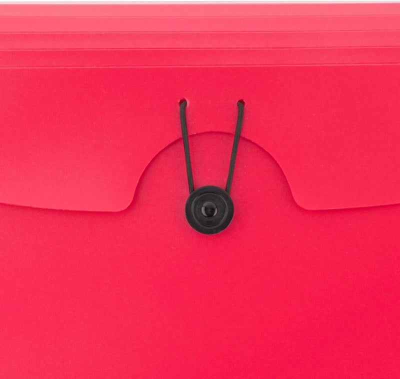 Five Star 6-Pocket Expanding File, Bungee Closure, Holds 11" x 8-1/2", Fire Red (350100B-ECM) - Image 3