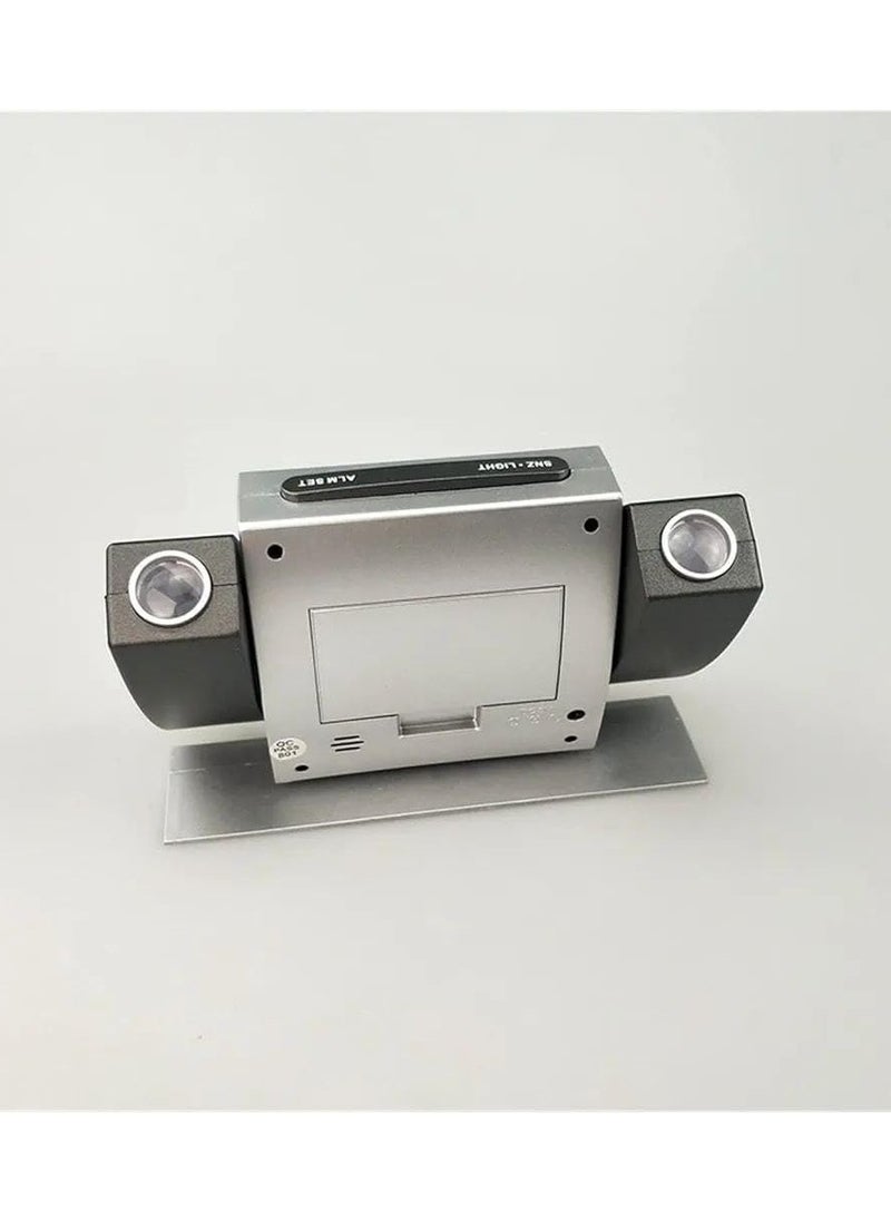 Generic - Dual Projection Clock: exquisite design and premium materials | LCD calendar, display adjustment | Perfect time and temperature display - Image 1