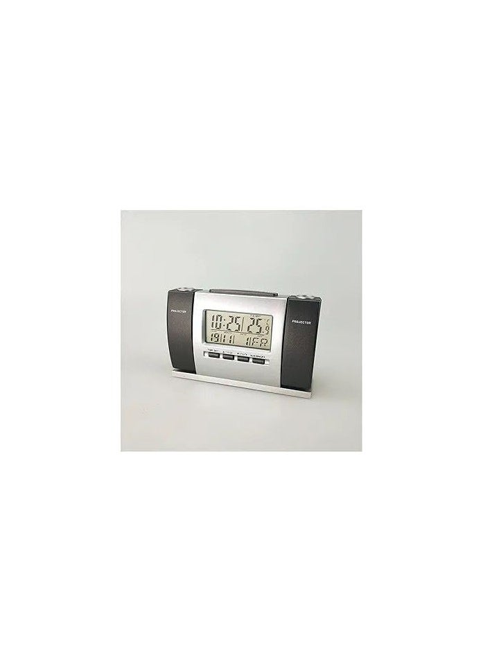 Generic - Dual Projection Clock: exquisite design and premium materials | LCD calendar, display adjustment | Perfect time and temperature display - Image 1
