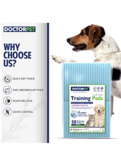 DOCTERPET Doctor Pet Training Pads Lavender 50's (45x60cm) – Medium Rapid-Dry Leak-Proof Pads,Scented, 6 Layers Quilted, Superior Absorption, Odor Control, Pet Training for Dogs, Cats, Rabbits  - Image 2