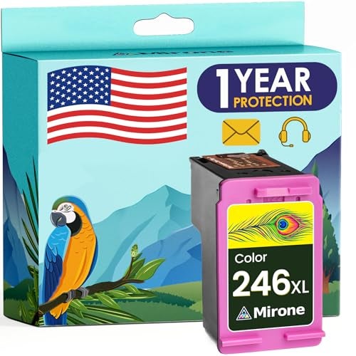 Mirone خراطيش حبر بديلة متوافقة مع كانون 246 246xl لطابعة كانون بيكسما MG2522 mx490 246 XL PG 244 ts3322 (1c) - Image 1