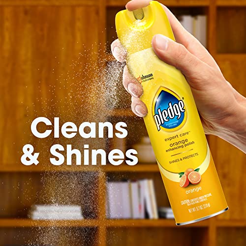 Pledge Enhancing Polish, Wood & Furniture Spray, Orange Scent, 9.7oz (Pack of 3) - Image 4