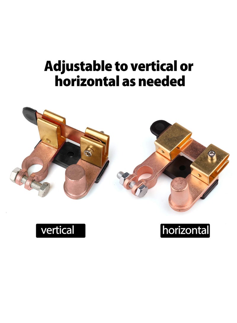 Dual Pack Battery Disconnect Switch for Cars RVs Boats and Trucks 12V 24V Knife Blade Design Horizontal Vertical Use - Image 3