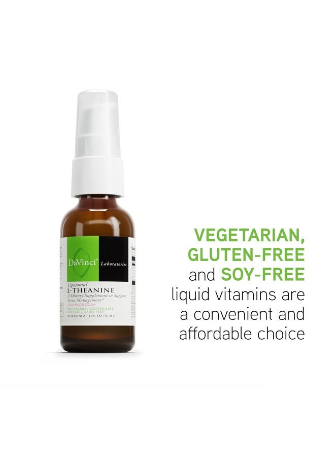 DAVINCI Labs Liposomal L-Theanine - Dietary Supplement to Support Stress Management, Concentration, Focus and Relaxation* - Vegetarian - Gluten and Soy-Free - Dairy-Free - 30 ml - Image 5