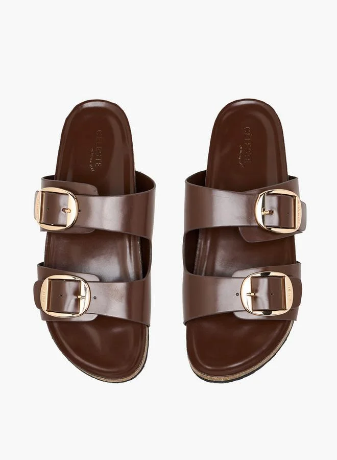 سيليست Women Buckle Detail Slide Sandals