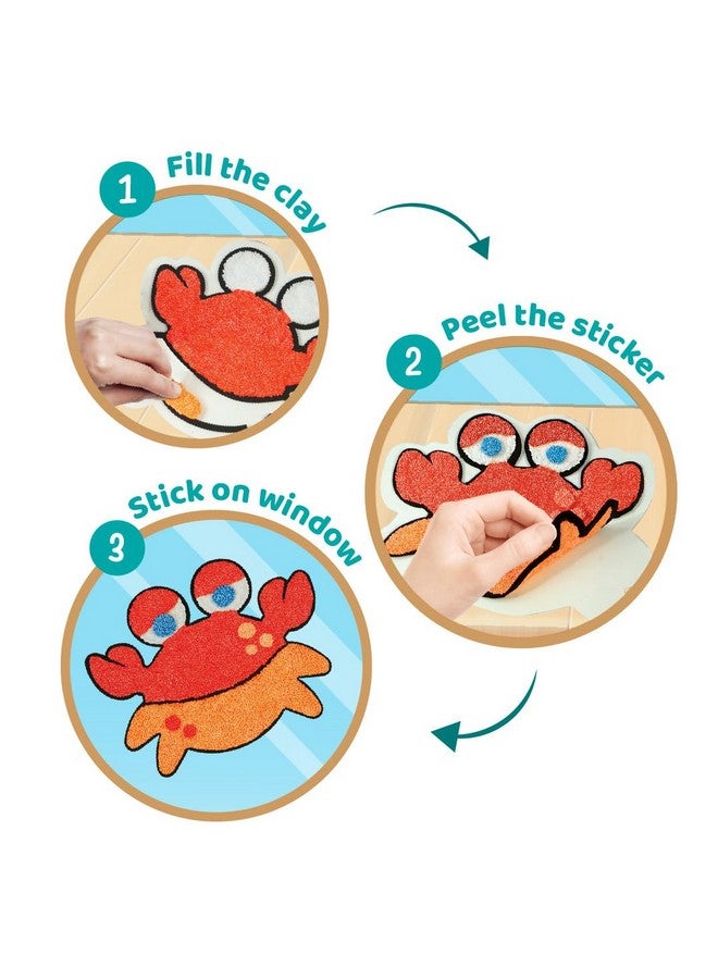 Imagimake Clay Stickers: Aqua World | Create 3 Unique DIY Stickers Using Air Dry Clay | No Mess, Travel-Friendly | Return Gifts | Birthday Gifts for Kids Ages 3,4,5,6,7,8 - Image 3