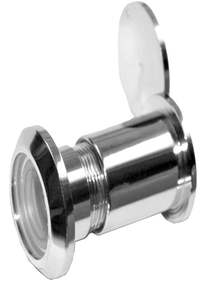 RiseOm Brass Door Peephole (Door Eye) 180 Degree Viewer (Shutter-Chrome-3") - Image 1