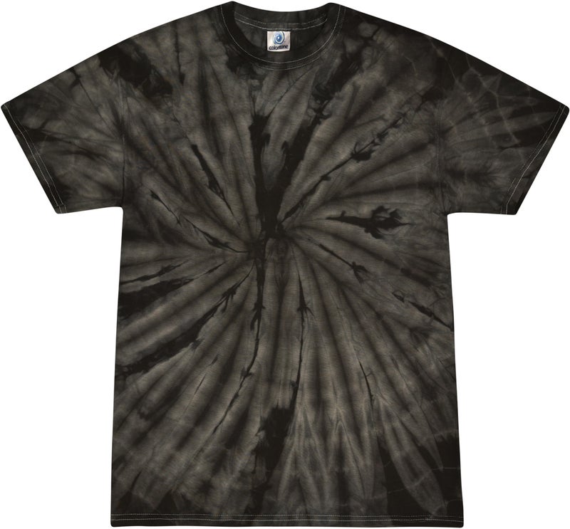 Colortone 100% Cotton Spider Tie Dye T-Shirt for Women and Men, Small, Spider Black - Image 1