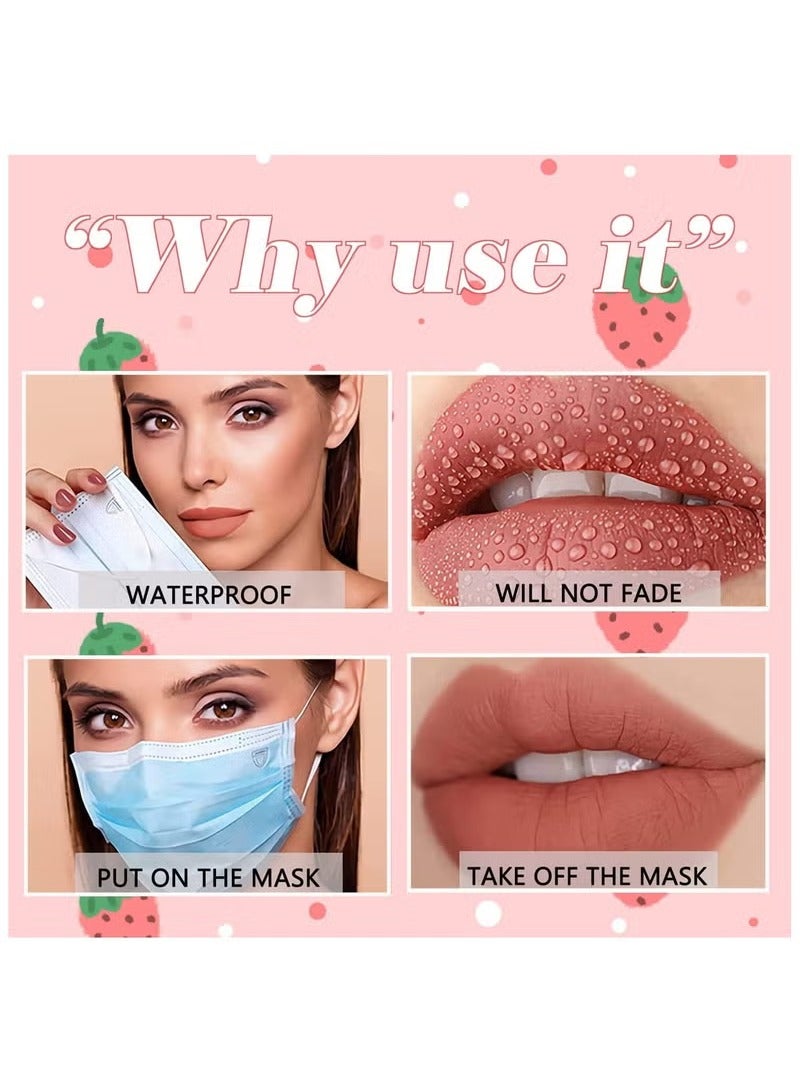 Dragon Ranee 3 Piece Nude Matte Lipstick Set - Velvet Smooth & Moisturizing Long Lasting Lip Crayon, Waterproof Lip Gloss for Women, Natural Nude Lip Stain Makeup, Set A - Image 3