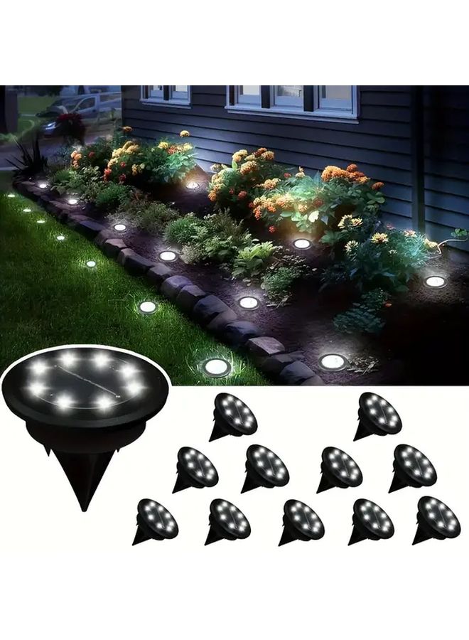 4Pcs White Solar Motion Sensor Ground Lights Outdoor Garden Pathway Lawn - Image 2